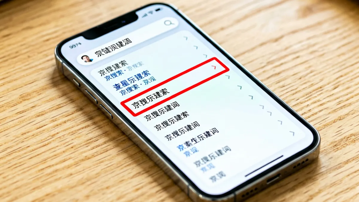 手机浏览器搜索栏中输入禁漫天堂网址关键词的示意图，屏幕显示搜索建议列表和第一个推荐结果高亮